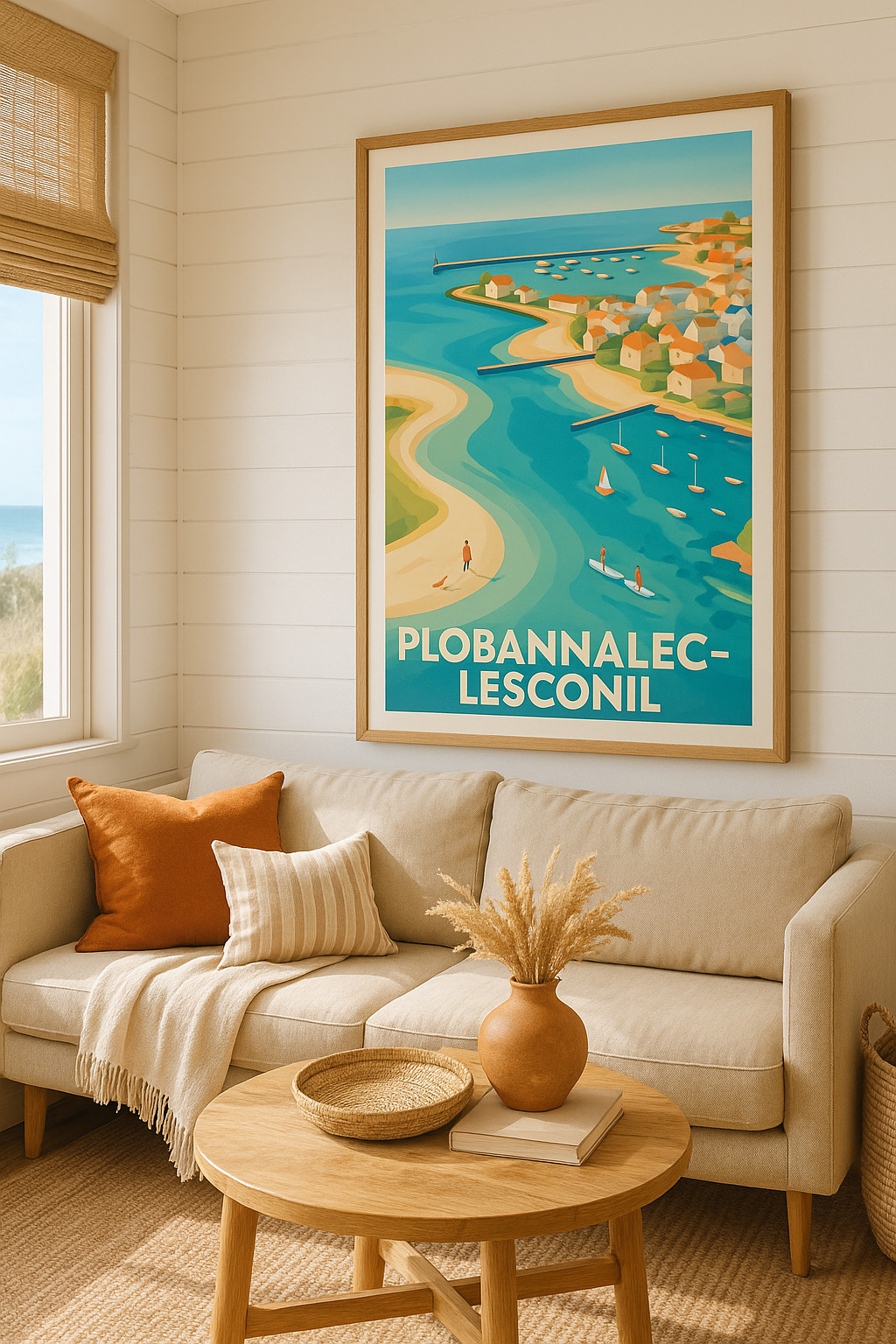 Affiche Plobannalec-Lesconil — L'évasion balnéaire en couleur · poster d'art de Plobannalec-Lesconil