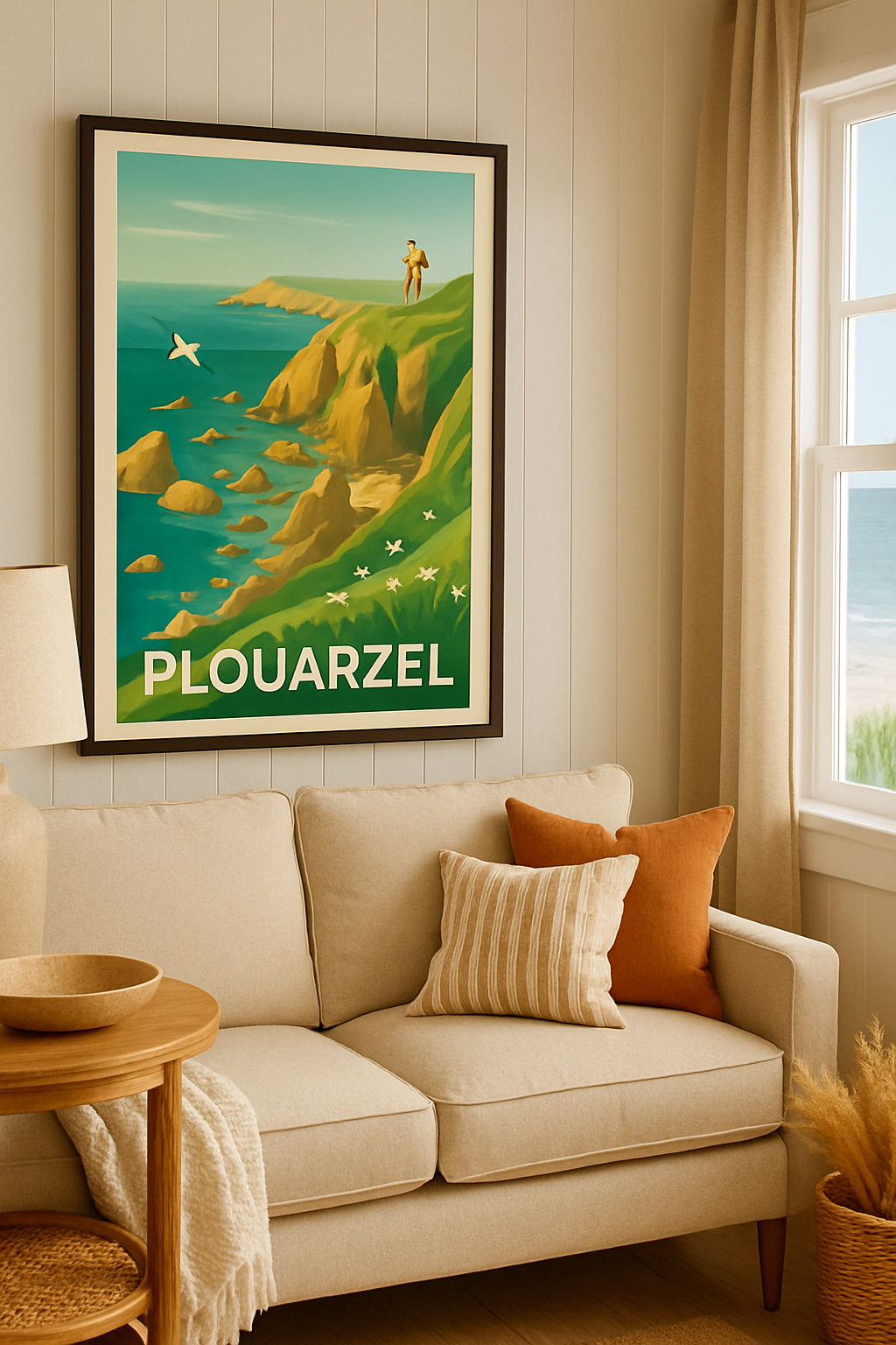 Finistère France Affiche de Plouarzel - Évasion et paysage côtier breton