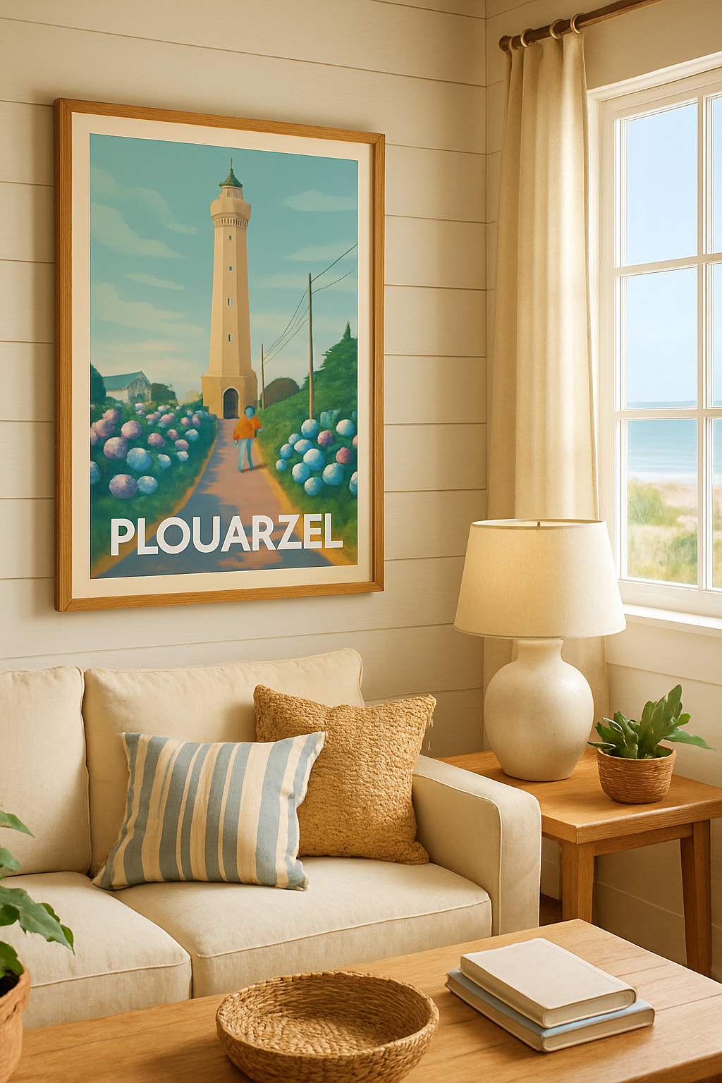 Affiche Plouarzel — L'élégance du phare breton · poster d'art de Plouarzel
