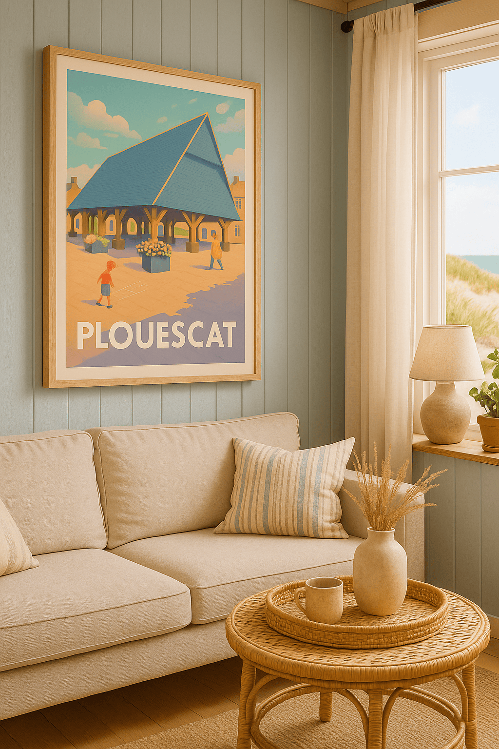 Finistère France Affiche de Plouescat - Charme et simplicité bretonne