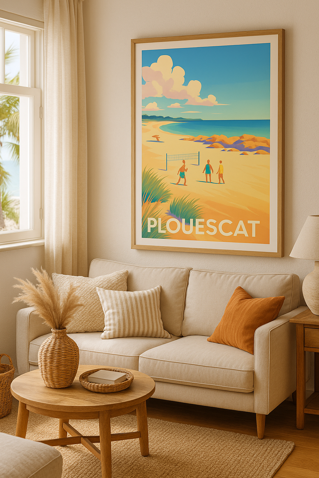 Affiche Plouescat — Les plages ensoleillées de la côte bretonne · poster d'art de Plouescat
