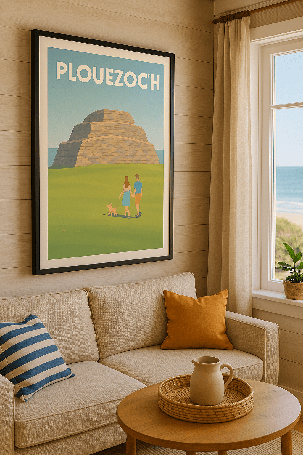 Finistère France Affiche de Plouezoc'h - Escapade au Cairn de Barnenez
