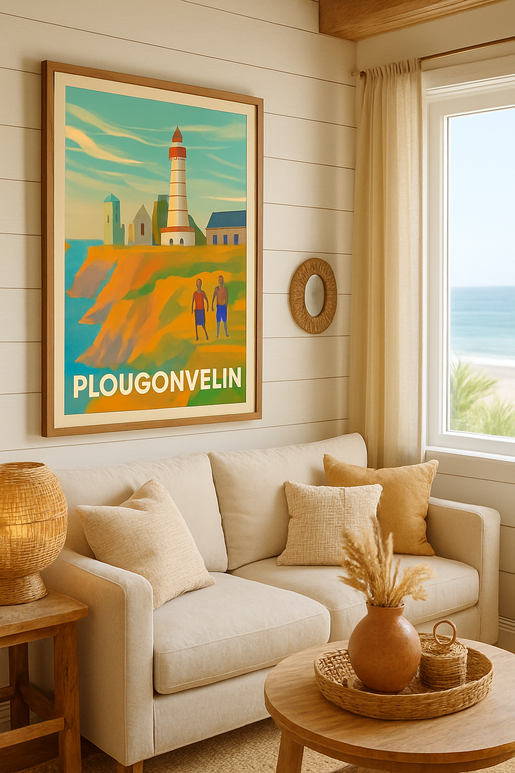 Finistère France Affiche de Plougonvelin - Escapade au bord du phare mythique