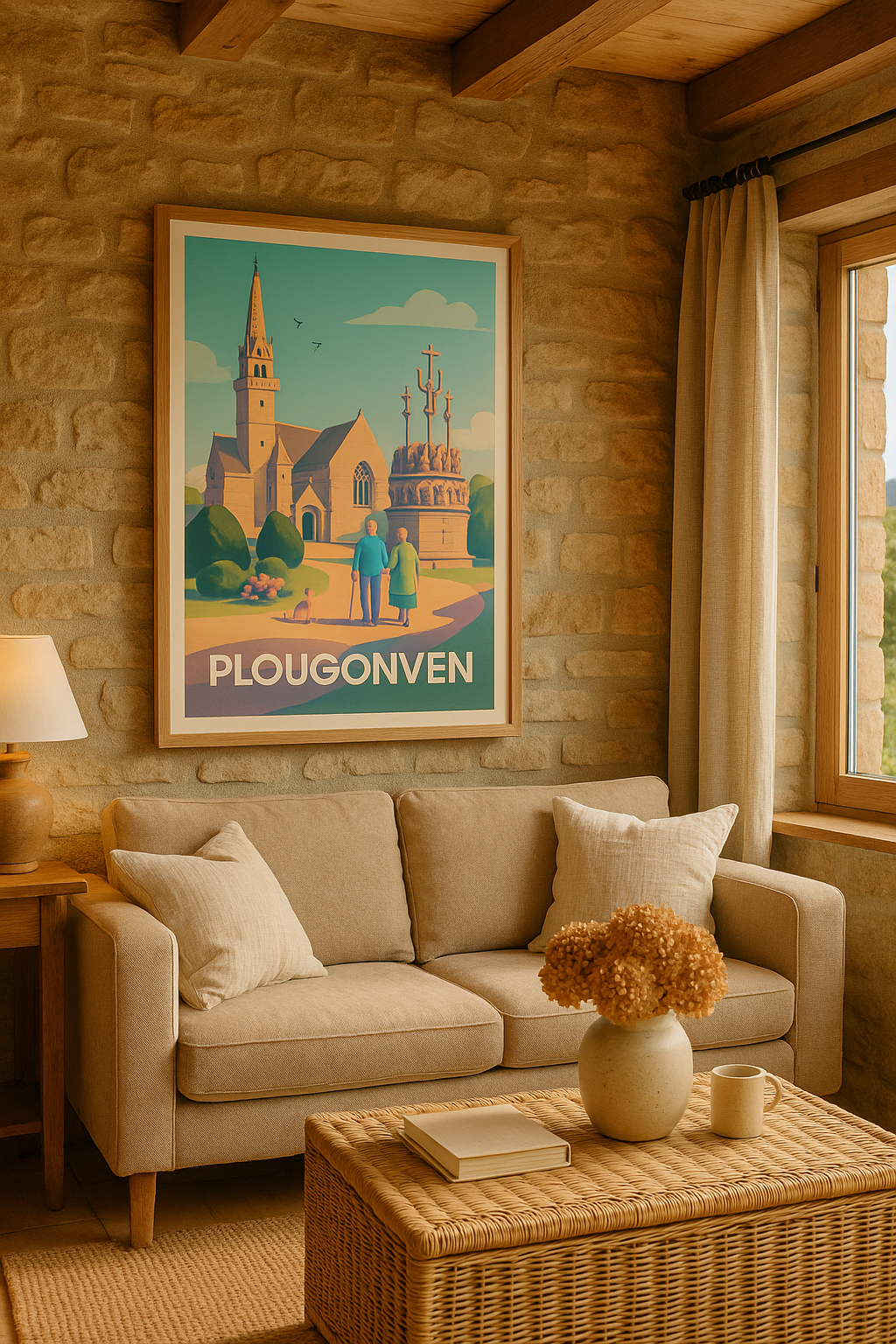 Affiche Plougonven — Charme et patrimoine breton · poster d'art de Plougonven