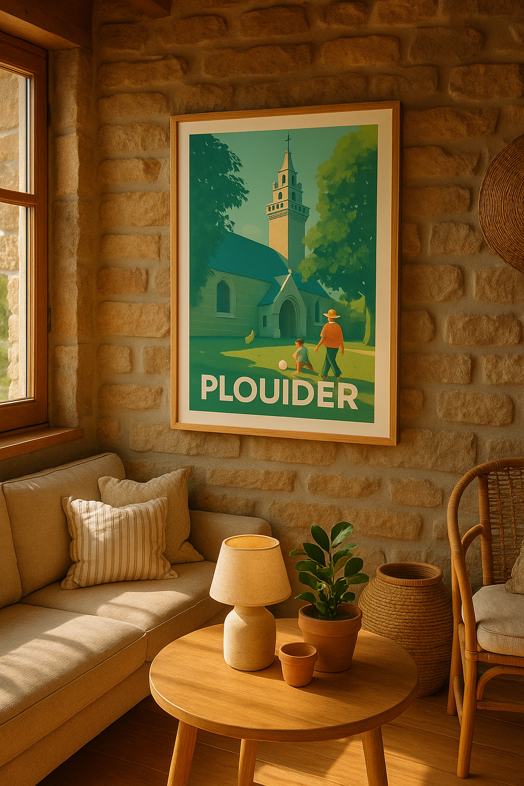 Finistère France Affiche de Plouider - Tranquillité et charme breton
