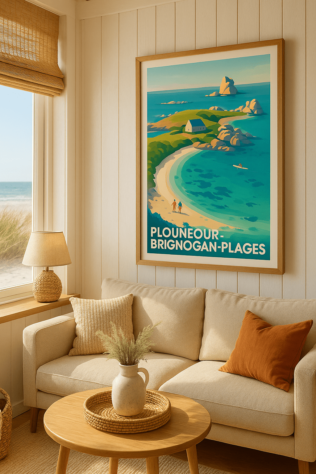 Finistère France Affiche de Plounéour-Brignogan-Plages - Évasion et Sérénité Côtières