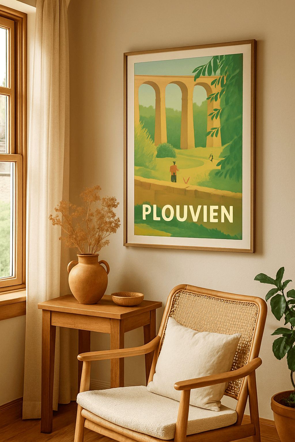 Affiche Plouvien — Évasion bucolique entre nature et patrimoine · poster d'art de Plouvien