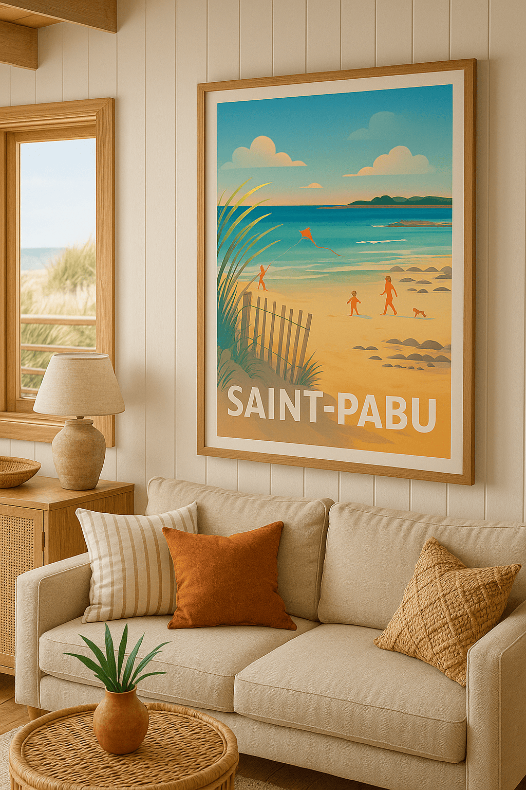 Finistère France Affiche de Saint-Pabu - Douceur et Sérénité en Bord de Mer