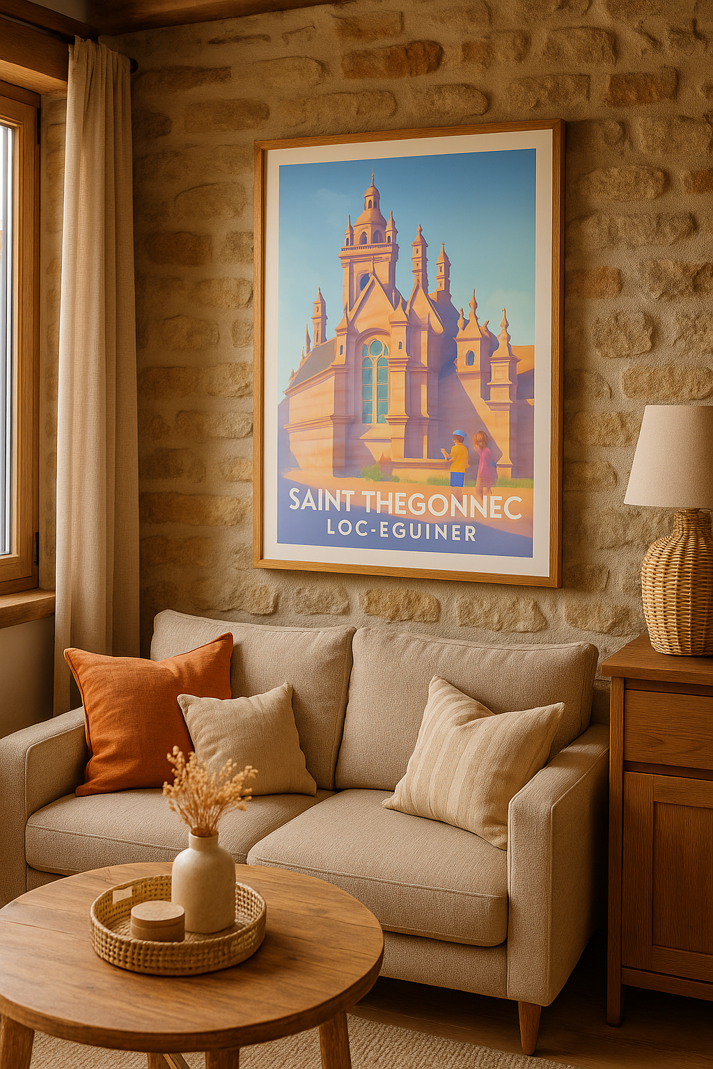 Finistère France Affiche de Saint-Thégonnec - Charme historique en Finistère