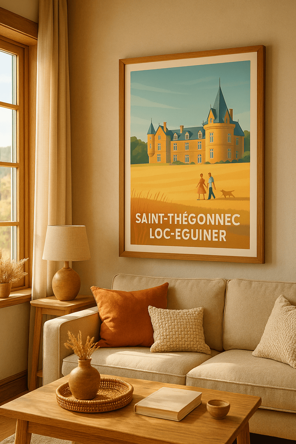 Finistère France Affiche de Saint-Thégonnec Loc-Eguiner - Charme et sérénité bretons