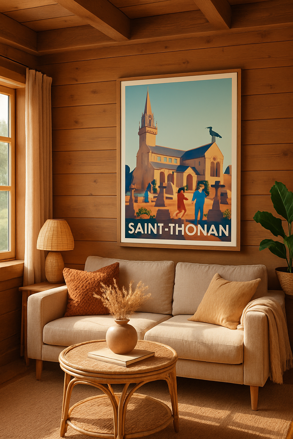 Finistère France Affiche de Saint-Thonan - Charme et Sérénité au Cœur du Patrimoine