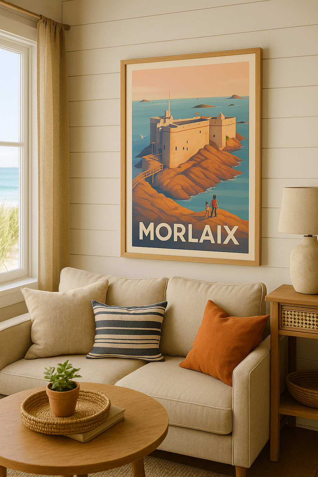 Affiche Morlaix — Un havre historique au bord de la mer · poster d'art de Morlaix