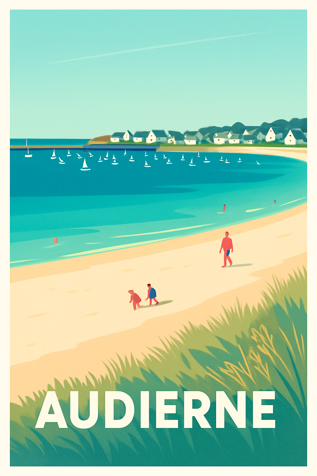 Affiche Audierne — Plages et Sérénité Bretonne · poster d'art de Audierne
