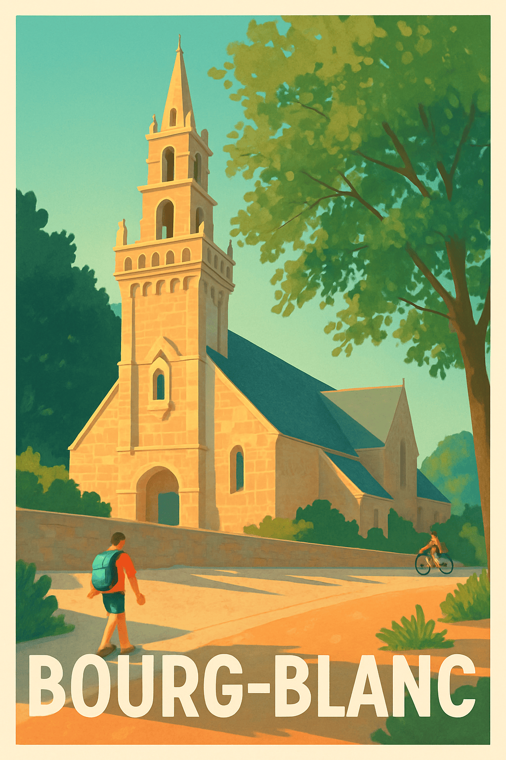 Affiche Bourg-Blanc — Charme et sérénité bretonne · poster d'art de Bourg-Blanc
