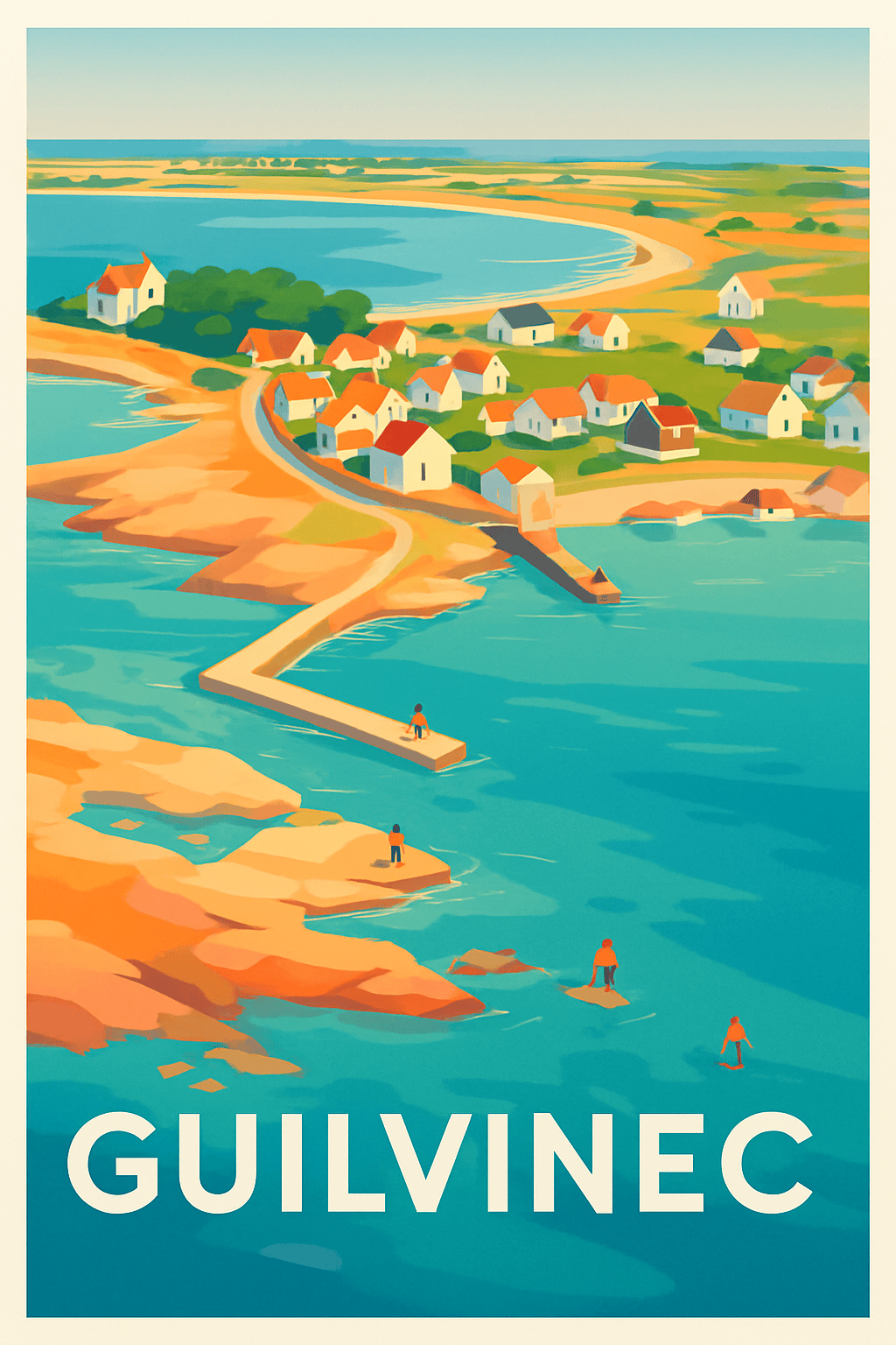 Affiche Guilvinec — Charme côtier et villages bretons · poster d'art de Guilvinec