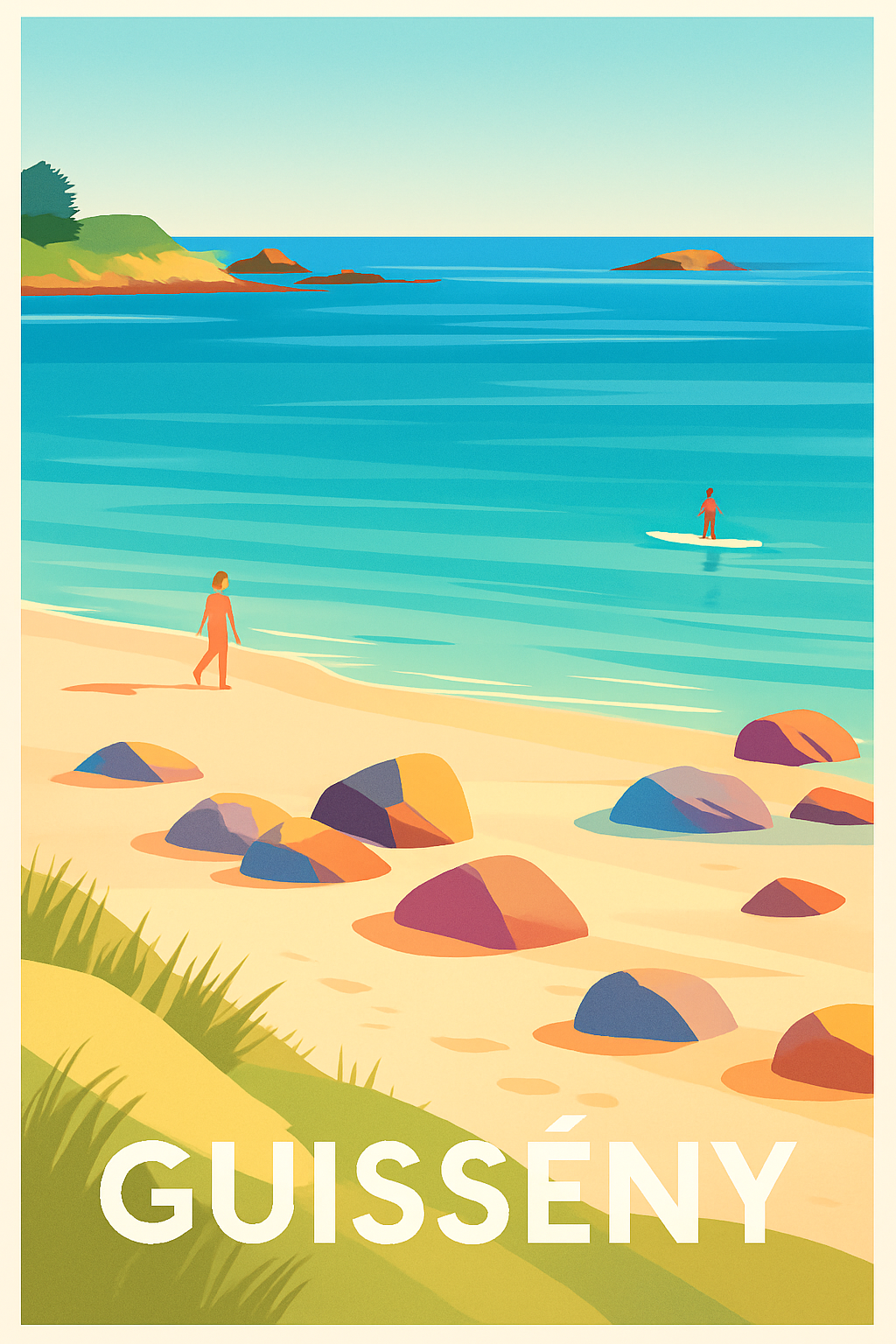 Affiche Guissény — Échappée belle sur la côte bretonne · poster d'art de Guissény