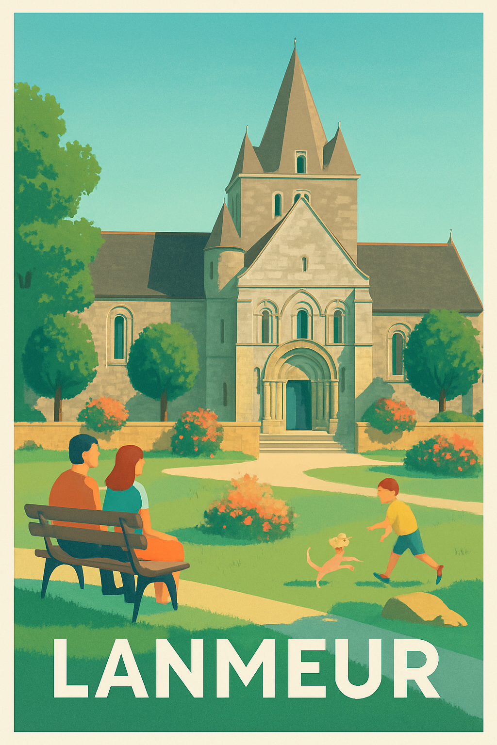Affiche Lanmeur — Sérénité et patrimoine au cœur de la nature · poster d'art de Lanmeur