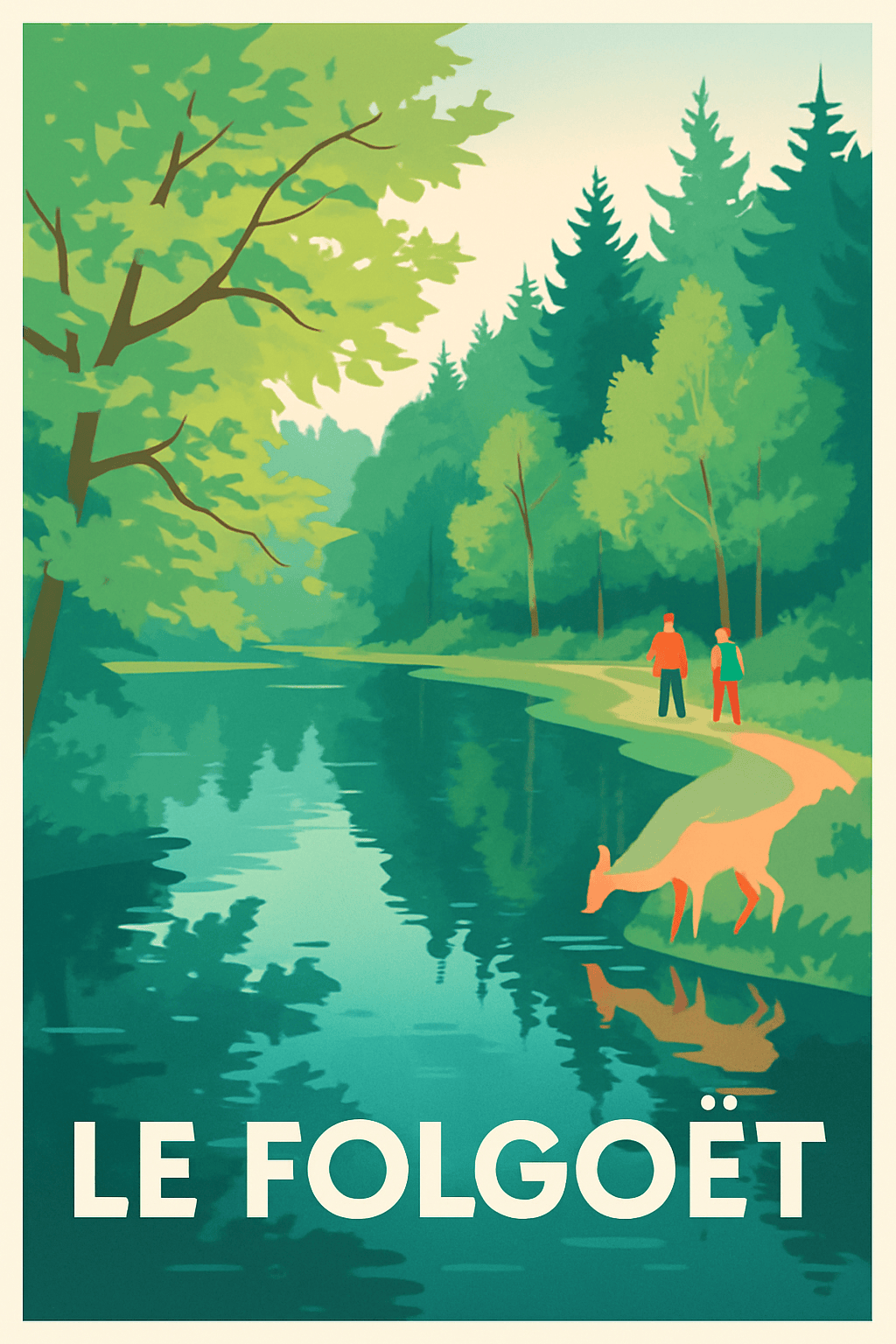 Affiche Le Folgoët — Évasion Nature au Cœur de la Bretagne · poster d'art de Le Folgoët