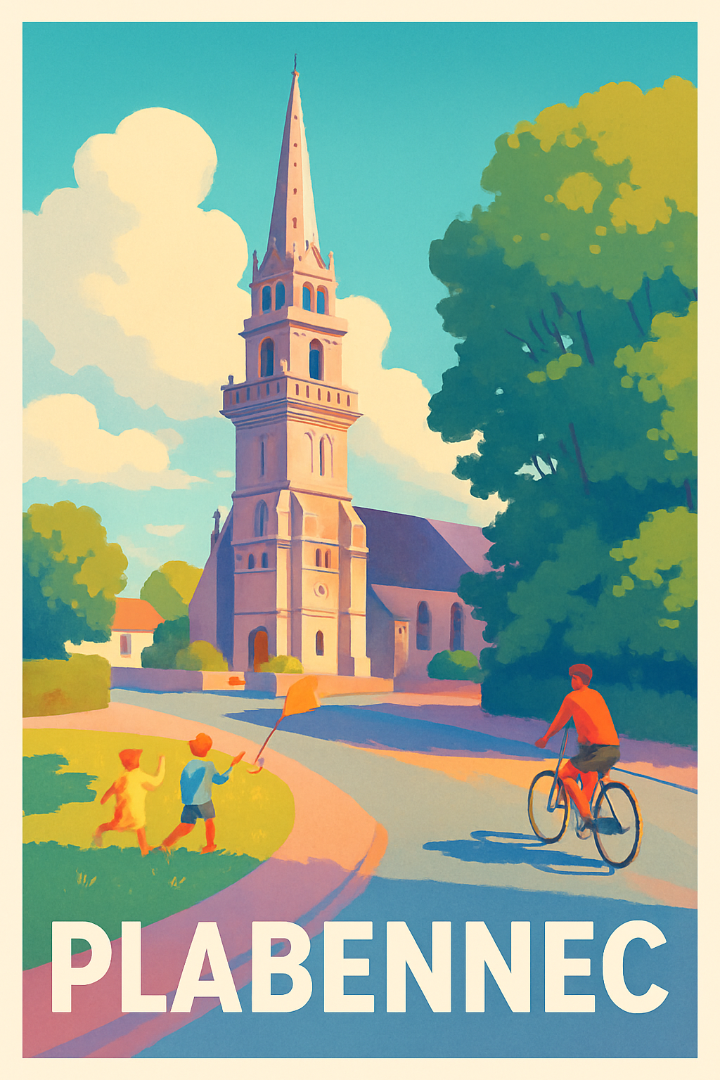Affiche Plabennec — Ambiance paisible et soleil breton · poster d'art de Plabennec