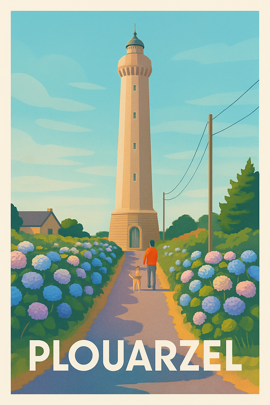 Affiche Plouarzel — L'élégance du phare breton · poster d'art de Plouarzel