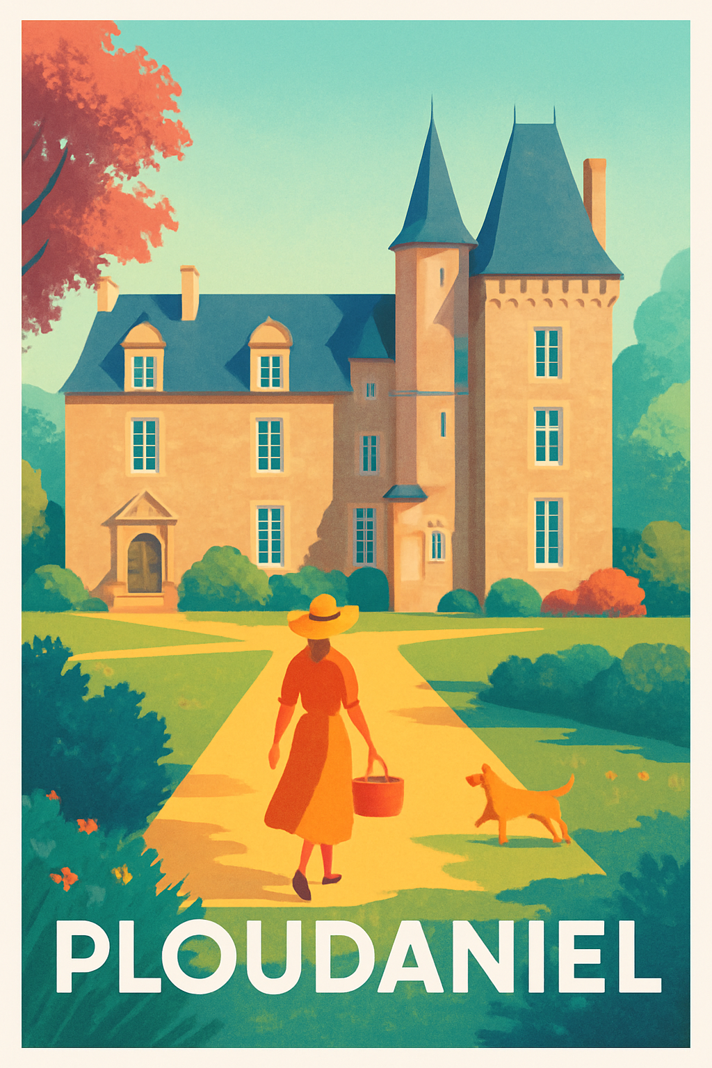 Affiche Ploudaniel — Charme bucolique et élégance bretonne · poster d'art de Ploudaniel