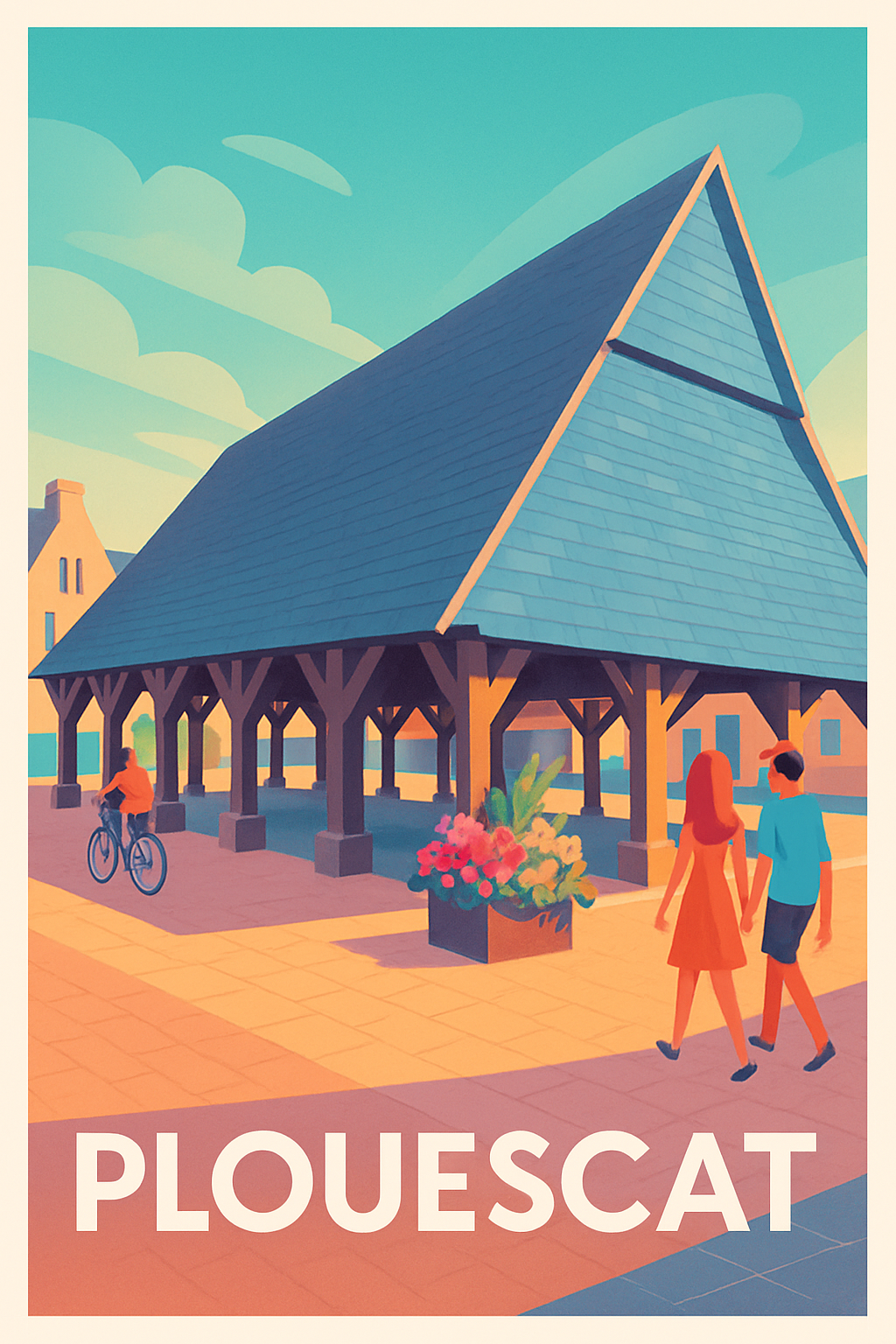Affiche Plouescat — Charme et sérénité en Bretagne · poster d'art de Plouescat