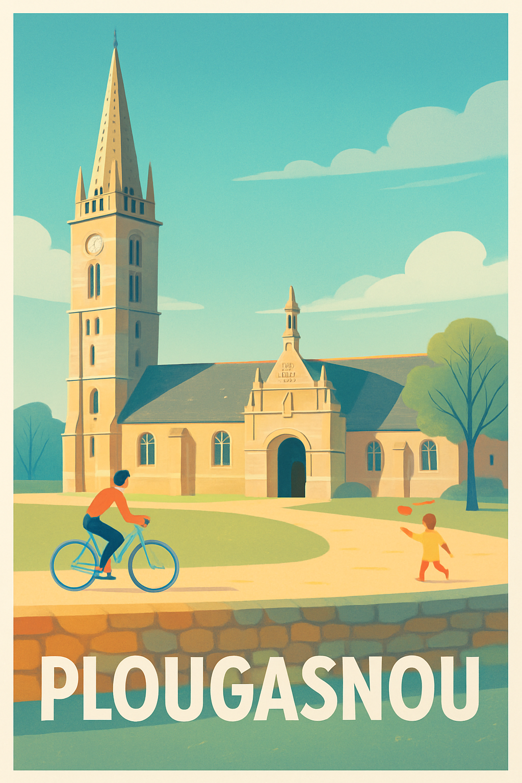 Affiche Plougasnou — Charme et Sérénité Bretonne · poster d'art de Plougasnou