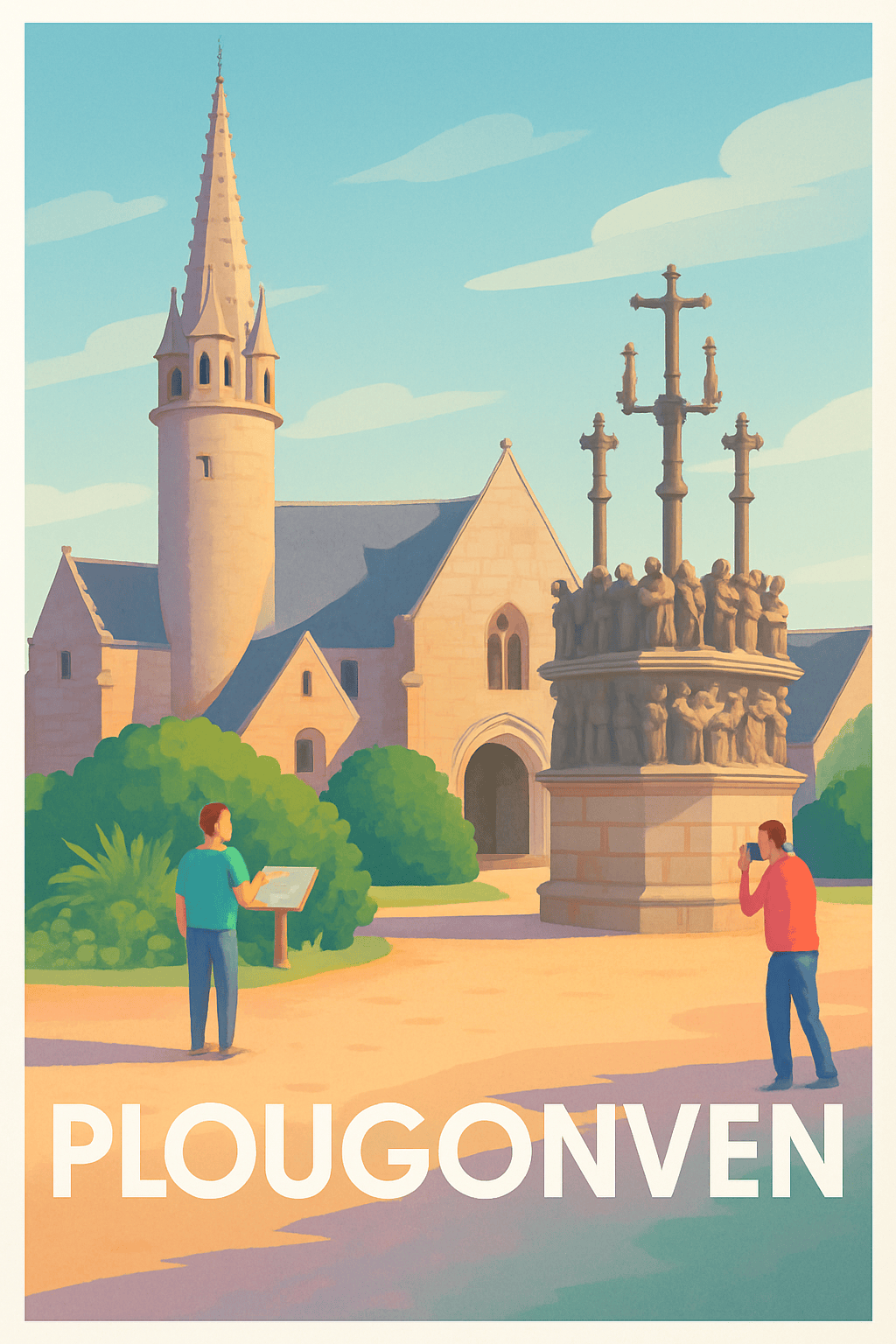 Affiche Plougonven — Charme et patrimoine breton · poster d'art de Plougonven