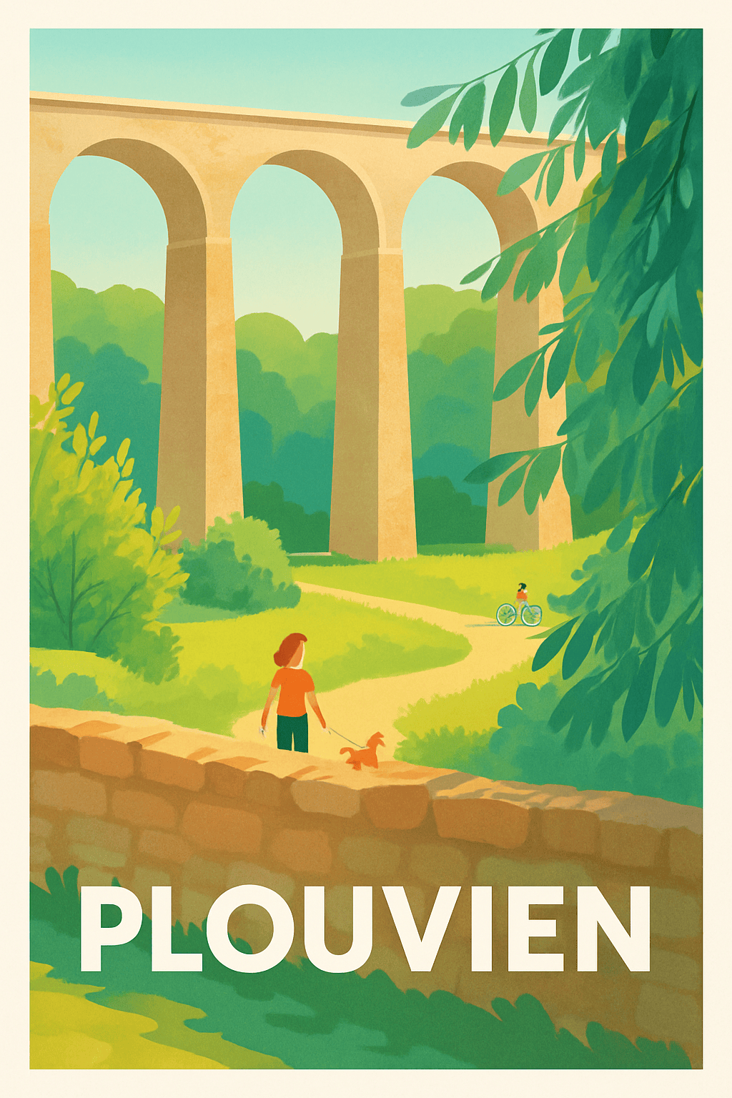 Affiche Plouvien — Évasion bucolique entre nature et patrimoine · poster d'art de Plouvien