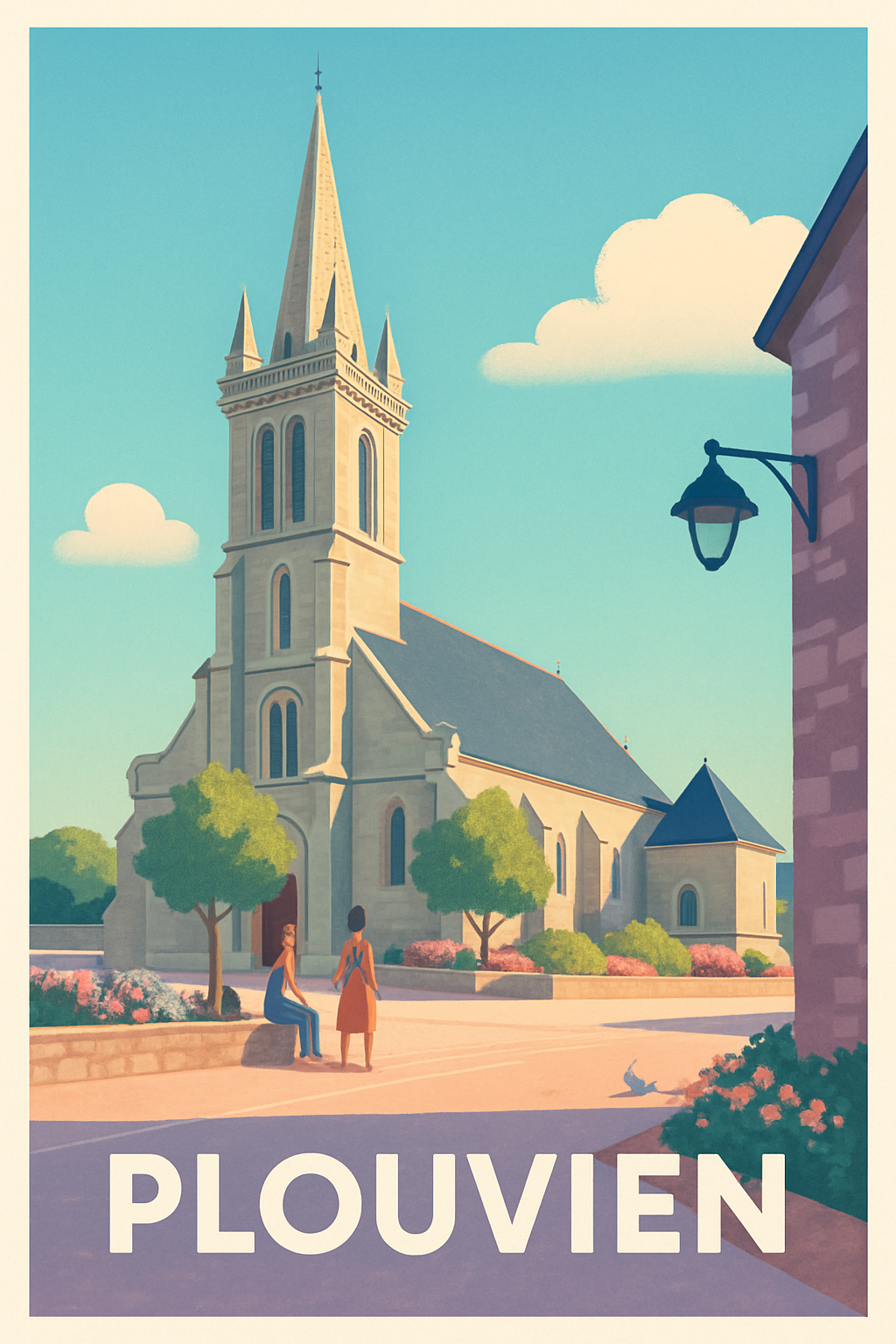 Affiche Plouvien — Harmonie et sérénité bretonne · poster d'art de Plouvien