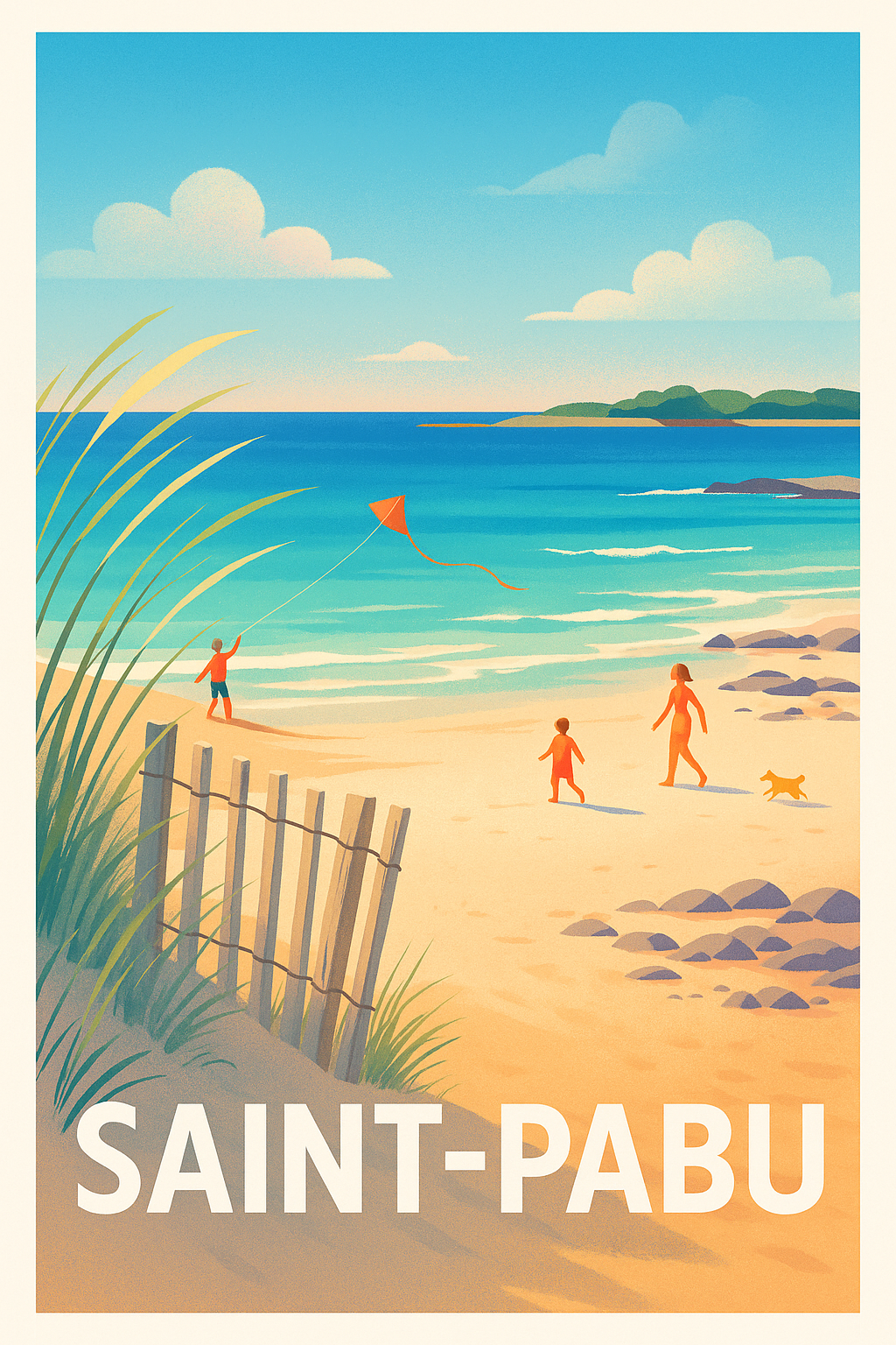 Affiche Saint-Pabu — Douceur et Sérénité en Bord de Mer · poster d'art de Saint-Pabu