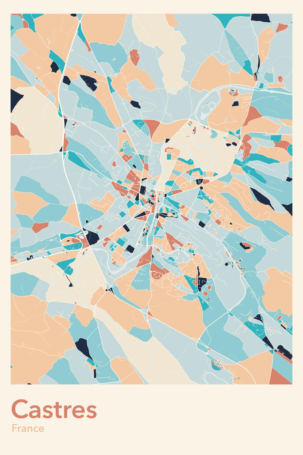 Plan de Castres - Carte personnalisée