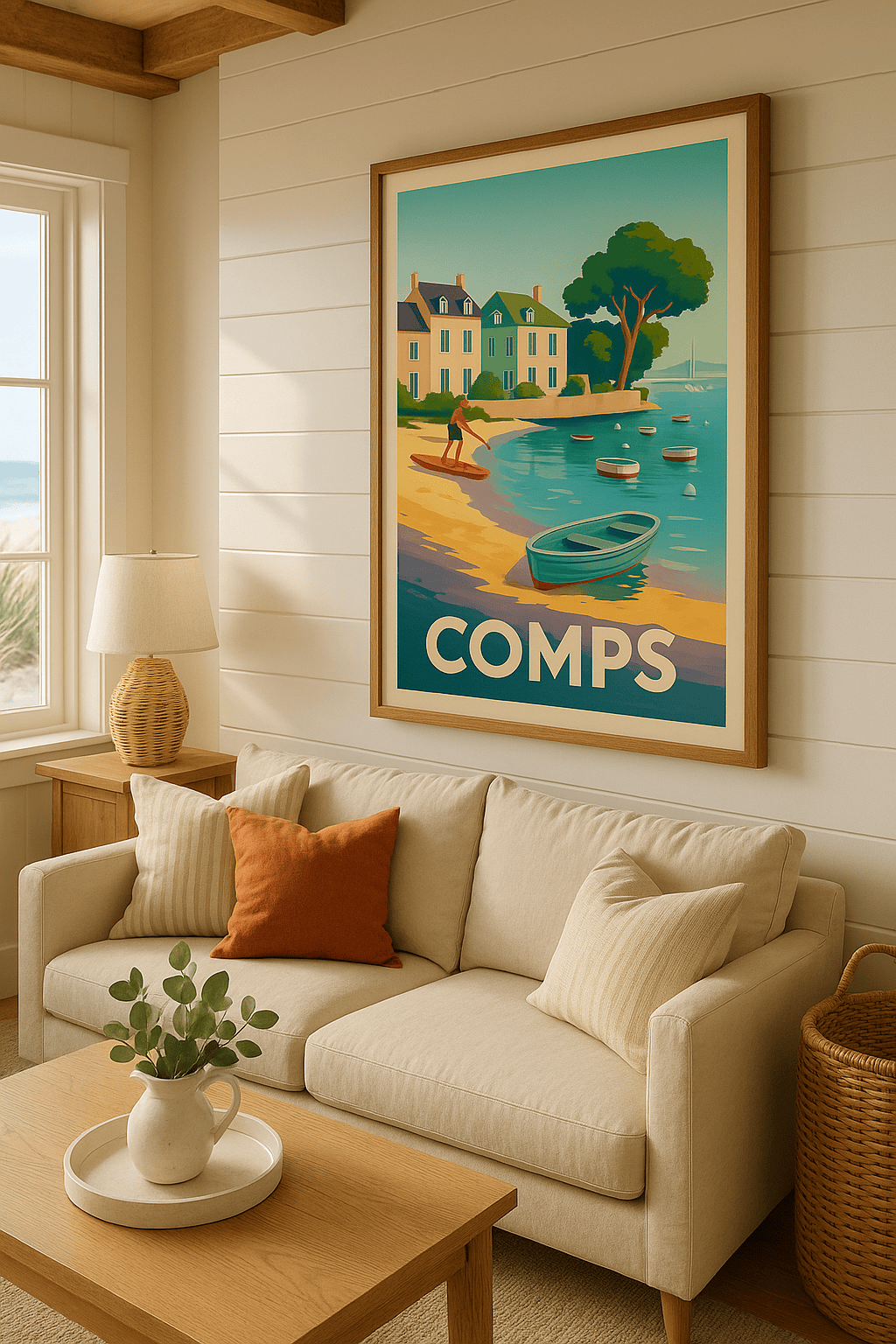 Affiche Comps — Escapade en bord de l'eau paisible · poster d'art de Comps