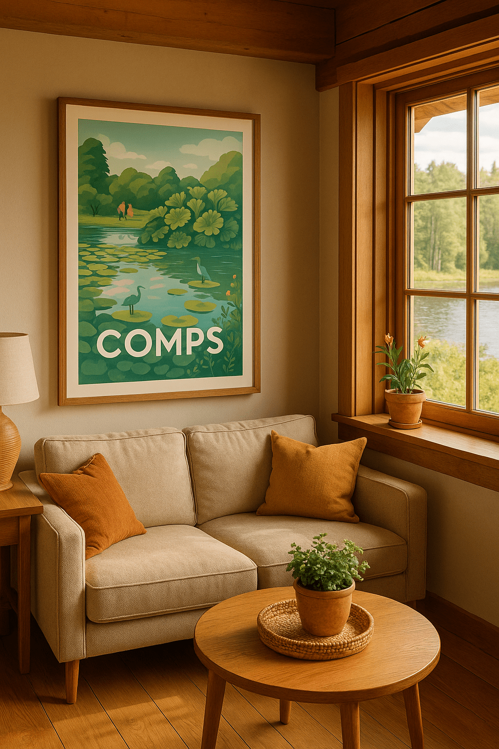 Affiche Comps — Havre de sérénité naturelle · poster d'art de Comps