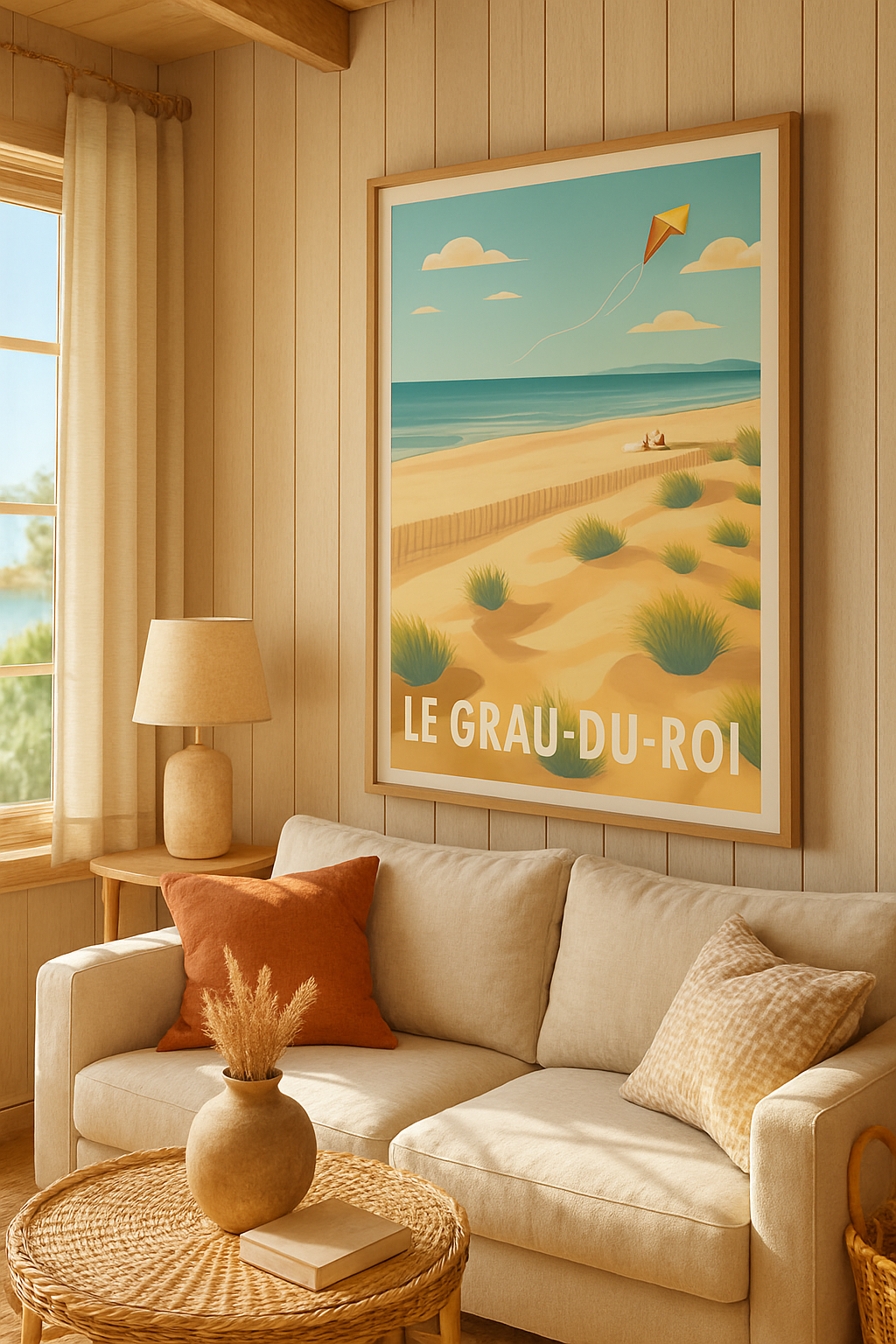 Affiche Le Grau-du-Roi — Évasion et sérénité au bord de la mer · poster d'art de Le Grau-du-Roi