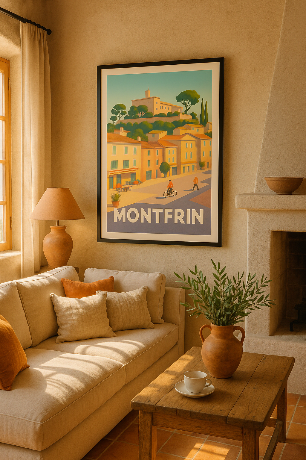 Gard France Affiche de Montfrin - L'élégance tranquille du Sud