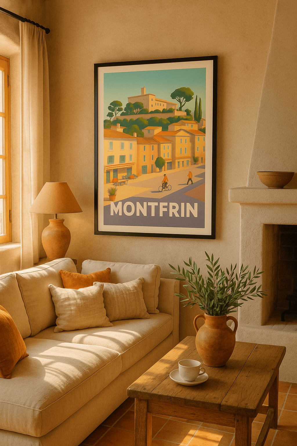 Affiche Montfrin — L'élégance tranquille du Sud · poster d'art de Montfrin