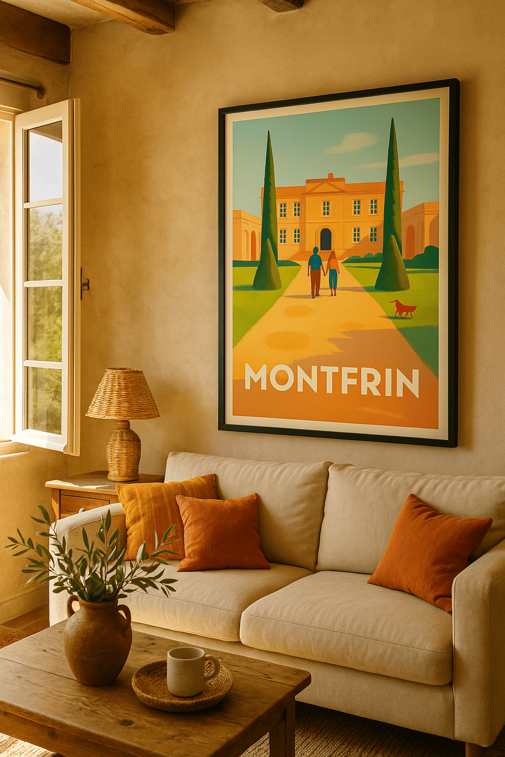 Affiche Montfrin — Une balade enchanteresse au château · poster d'art de Montfrin