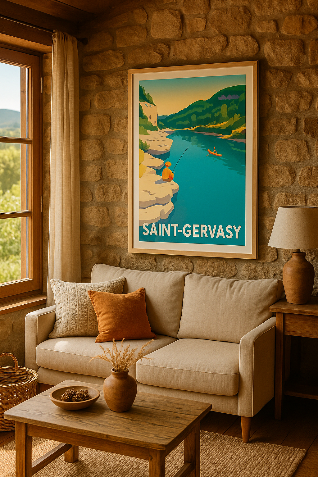 Gard France Affiche Saint-Gervasy - Évasion au fil de l'eau