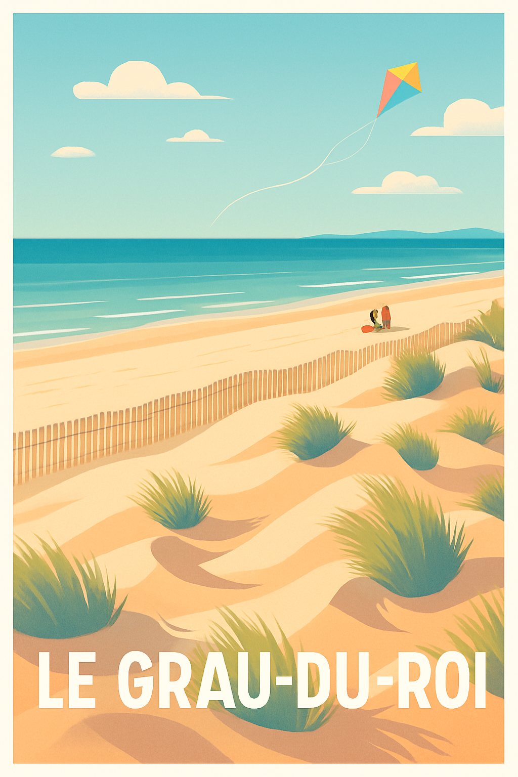 Gard France Pas de Cadre / 20 × 30cm Affiche de Le Grau-du-Roi - Évasion et sérénité au bord de la mer