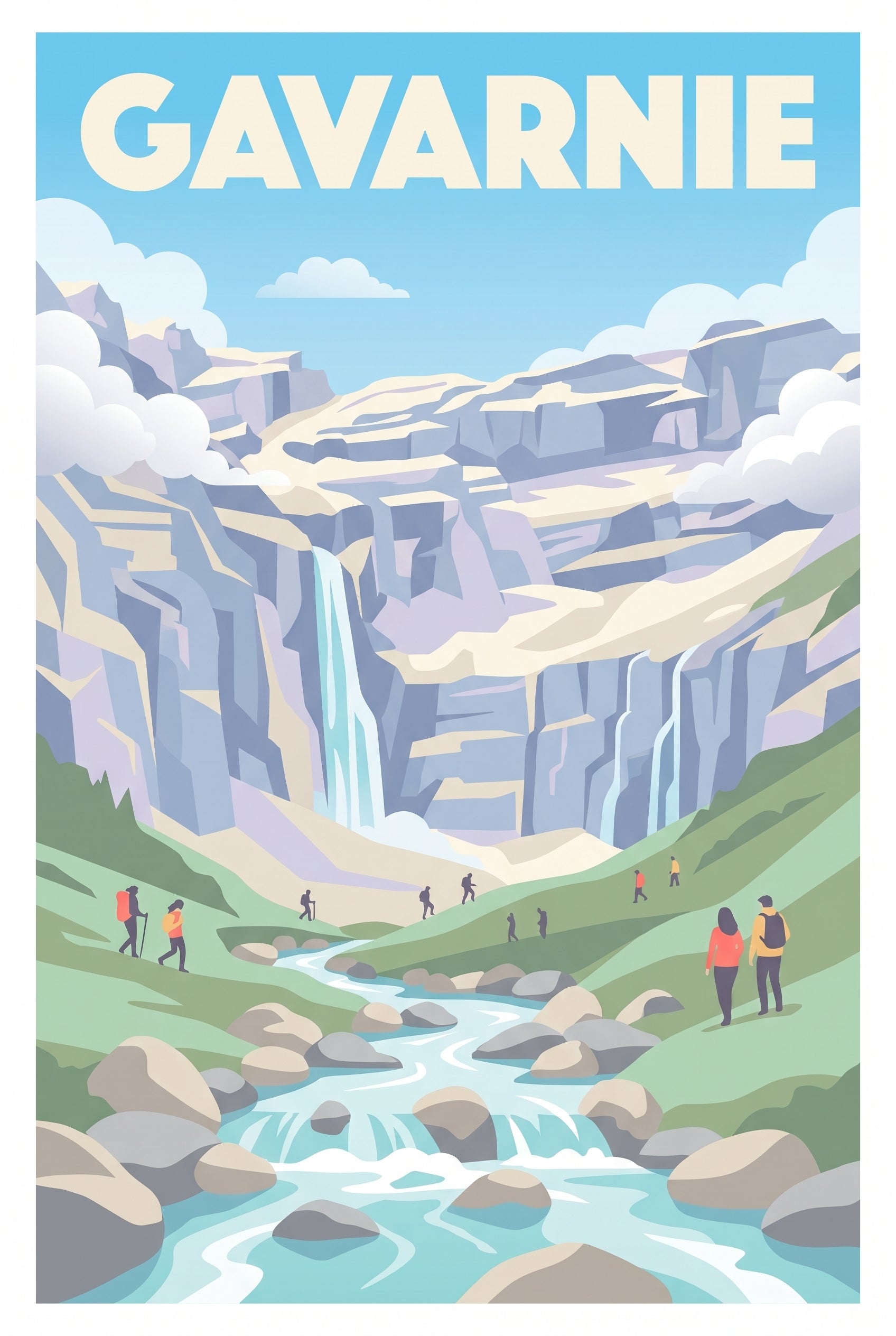 Affiche de Gavarnie - Le cirque et sa grande cascade