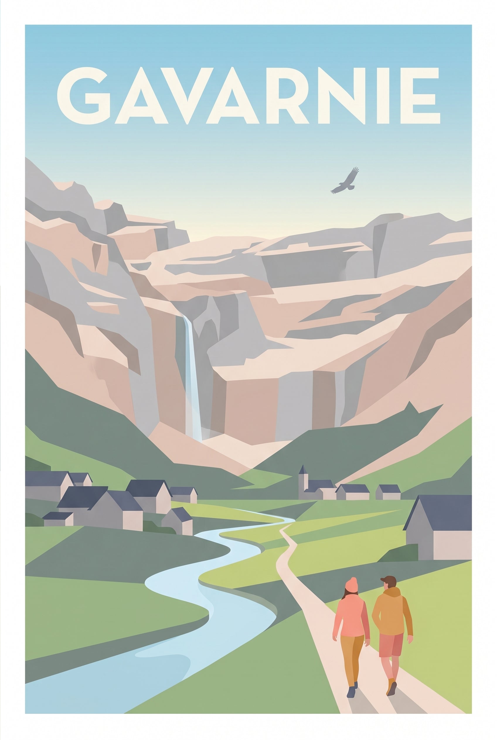 Affiche de Gavarnie - Lumière douce sur la vallée