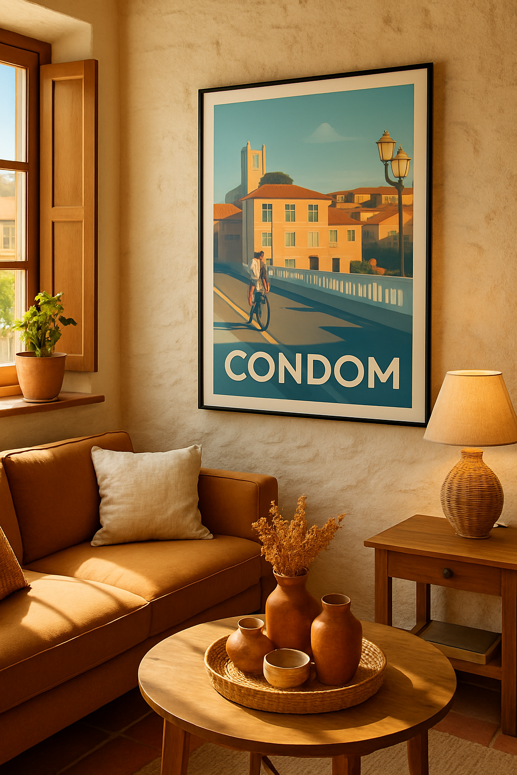 Affiche Condom — Charme et douceur du Sud-Ouest · poster d'art de Condom