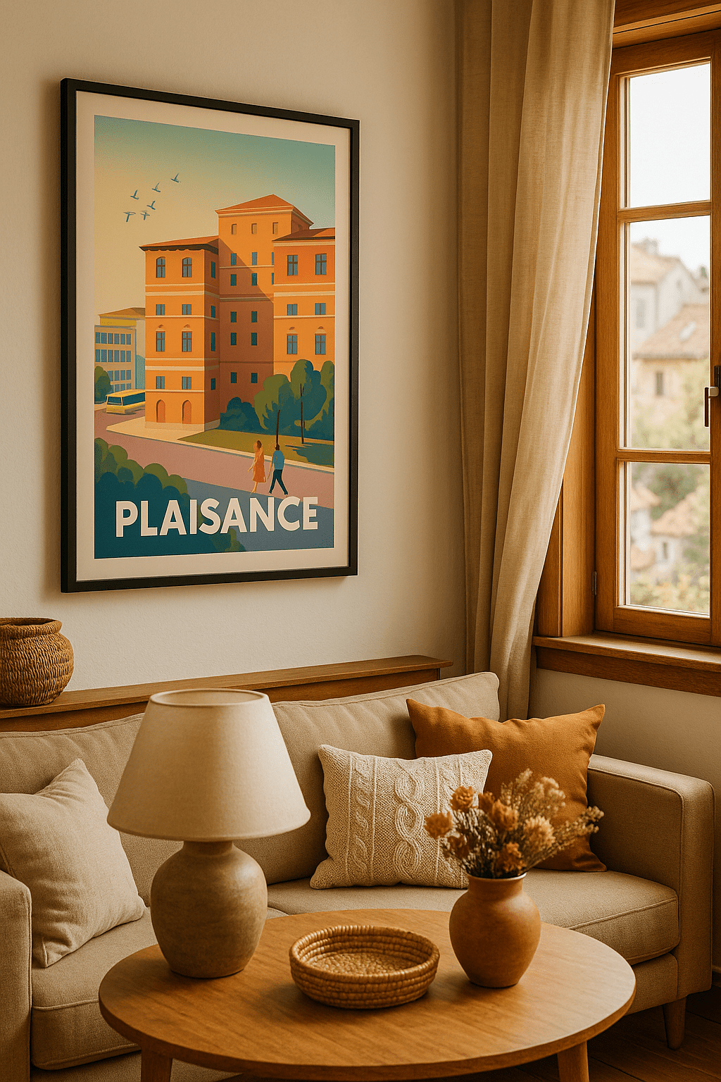Affiche Plaisance — Une promenade en toute sérénité · poster d'art de Plaisance