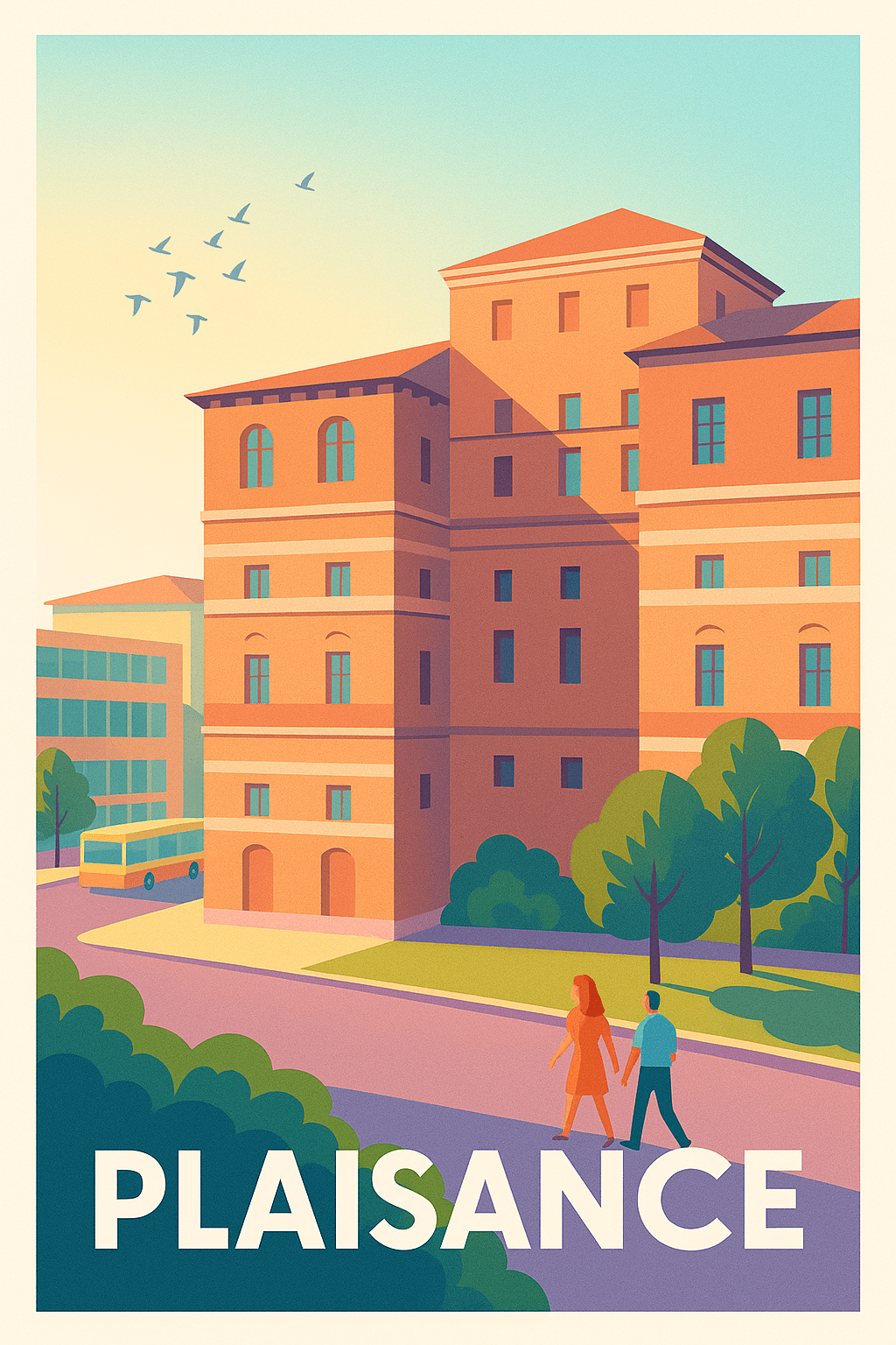 Affiche Plaisance — Une promenade en toute sérénité · poster d'art de Plaisance