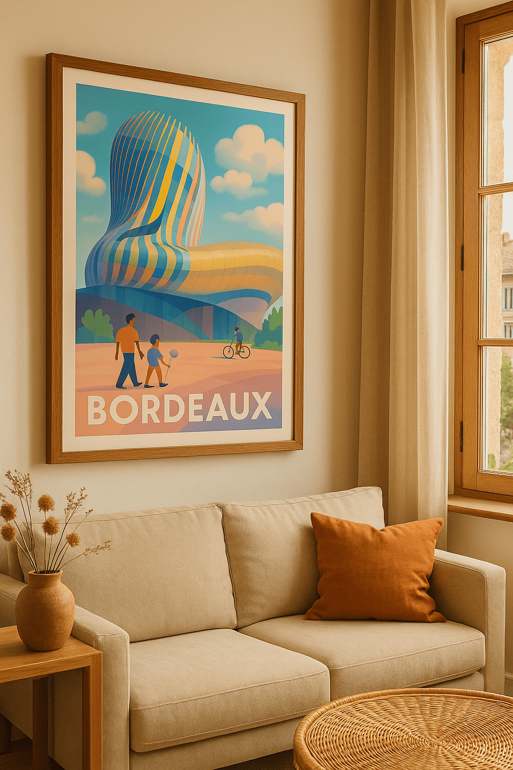 Gironde France Affiche de Bordeaux - La Cité du Vin en couleurs