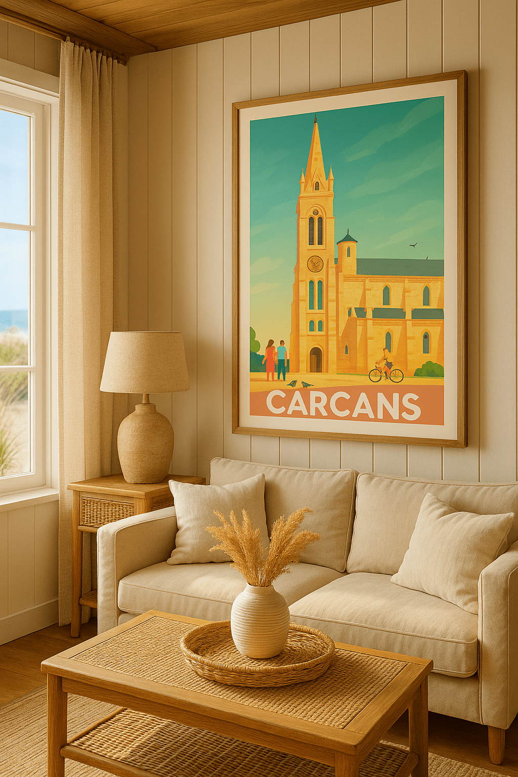Affiche Carcans — Charme intemporel et douceur de vivre · poster d'art de Carcans