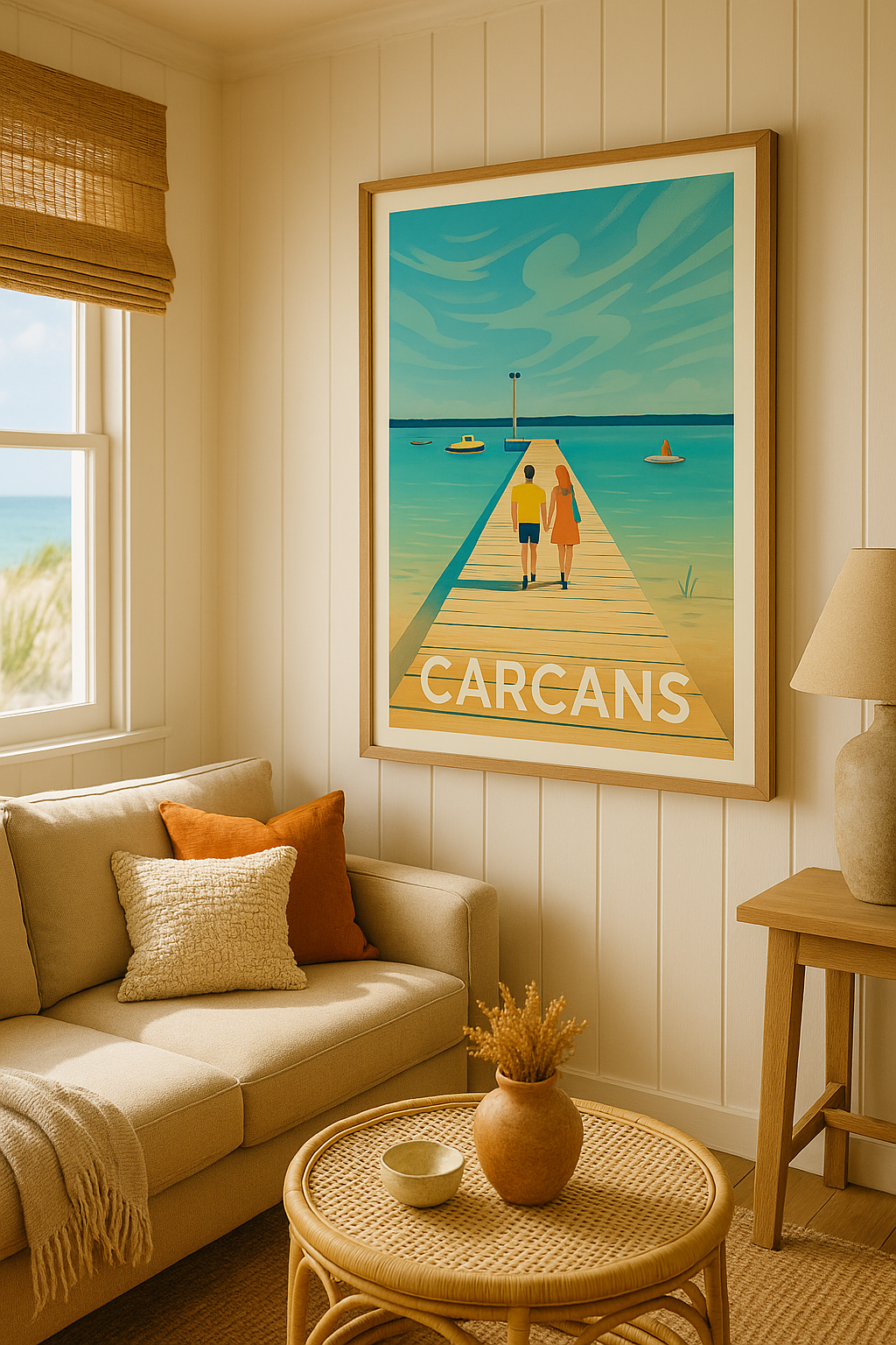 Affiche Carcans — Évasion au bord de l'eau · poster d'art de Carcans