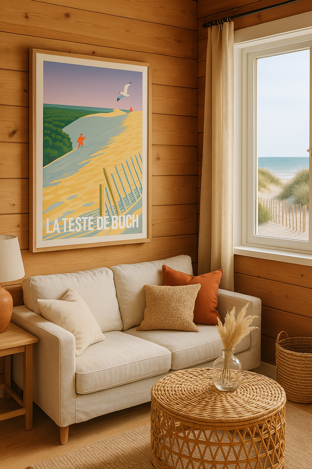 Affiche La Teste-de-Buch — Évasion sur les dunes dorées · poster d'art de La Teste-de-Buch