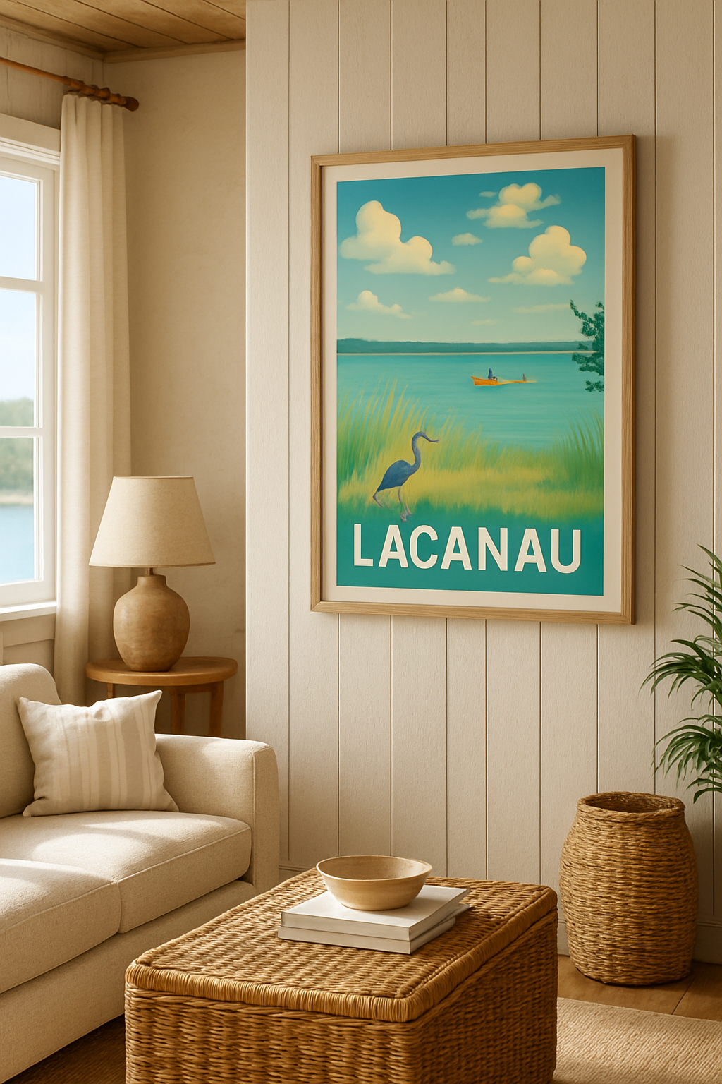 Affiche Lacanau — Évasion Nature au Bord du Lac · poster d'art de Lacanau